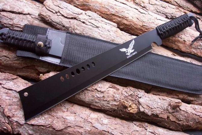 Machete Fixed Blade Knife Black NK-Z780