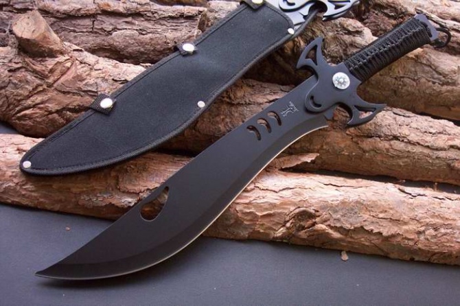 Machete Fixed Blade Knife Black NK-Z774