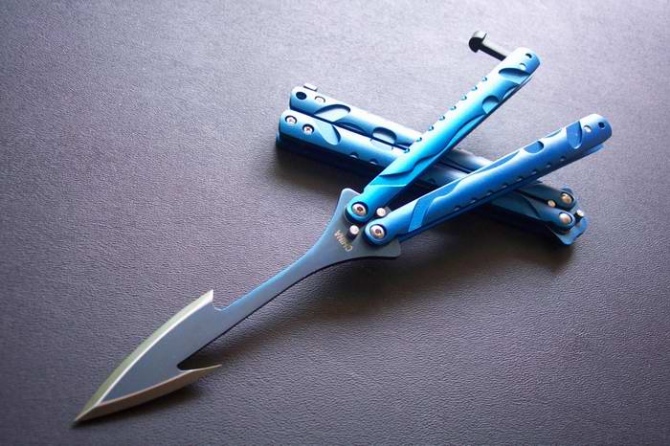 Butterfly Flail Knife Blue NK-Z684