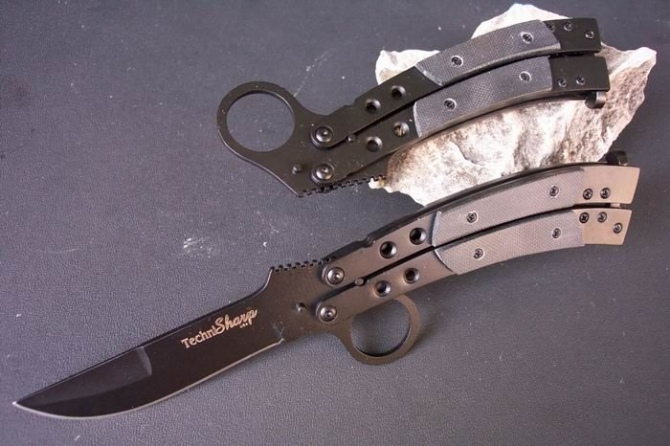 Butterfly Flail Knife Black NK-Z383
