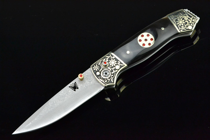 Damascus Steel Pocket Knife NK-C425