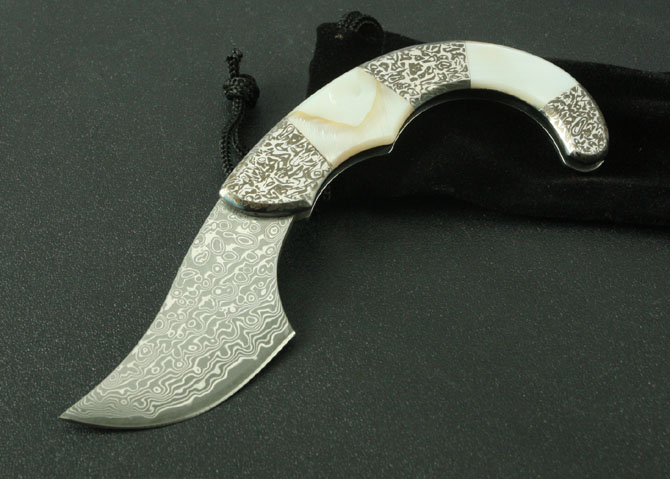 Damascus Steel Pocket Knife NK-C472