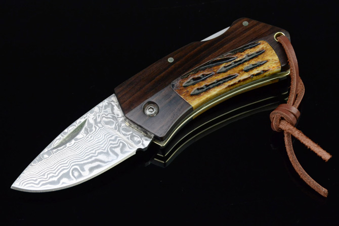 Damascus Steel Pocket Knife NK-C590
