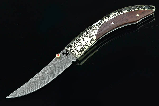 Damascus Steel Pocket Knife NK-C958