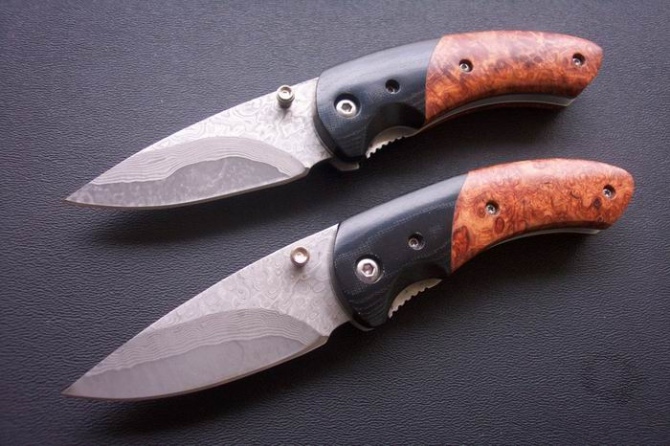 Damascus Steel Pocket Knife NK-Z901