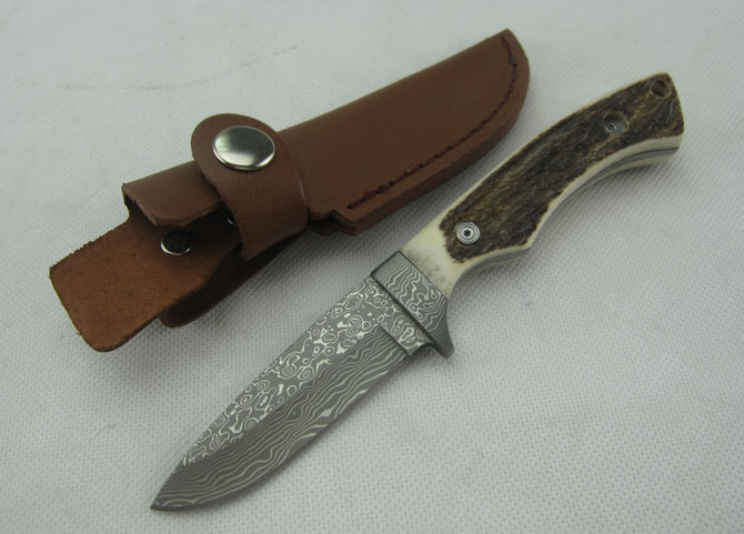 A175 Damascus Steel Hunting Knife NK-B347