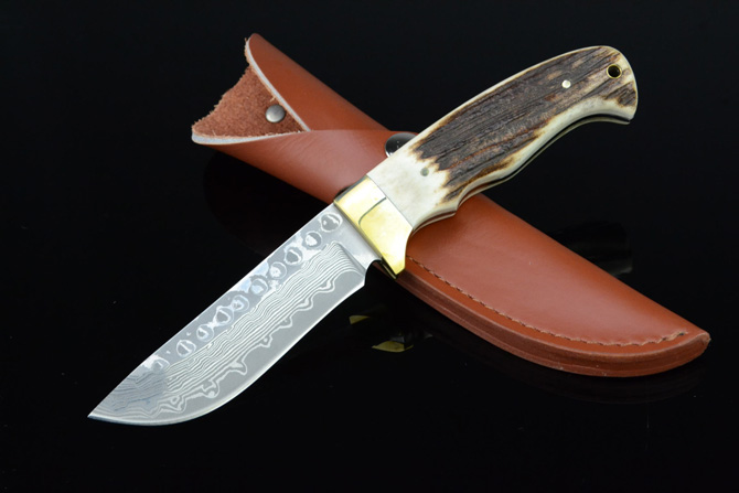 KJ014 Damascus Steel Fixed Blade Knife NK-C692