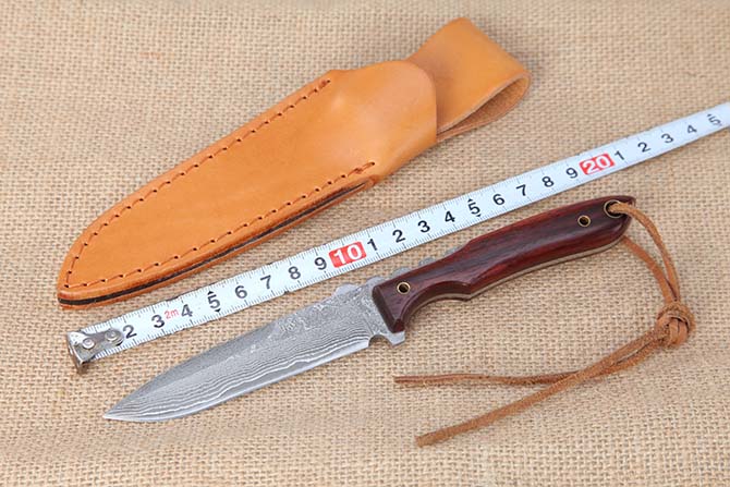 9112-09 Damascus Steel Fixed Blade Knife NK-D618