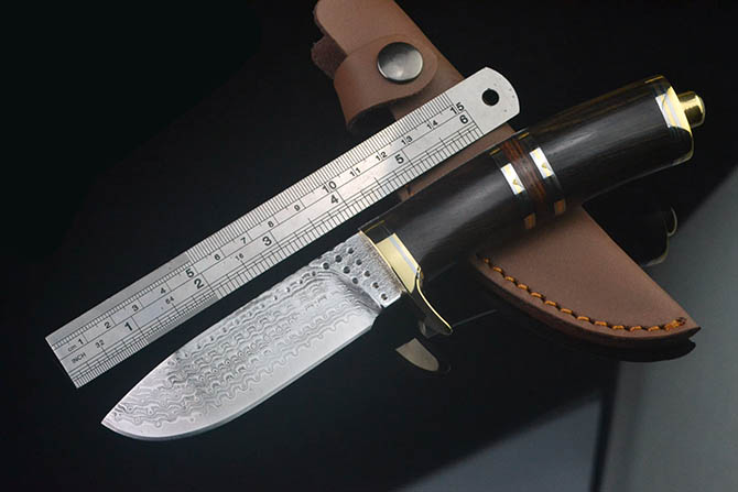 Damascus Steel Fixed Blade Knife NK-D950