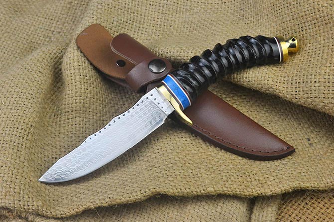 Damascus Steel Fixed Blade Knife NK-D973