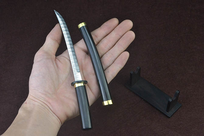 Damascus Steel Knife Mini Katana NK-D985