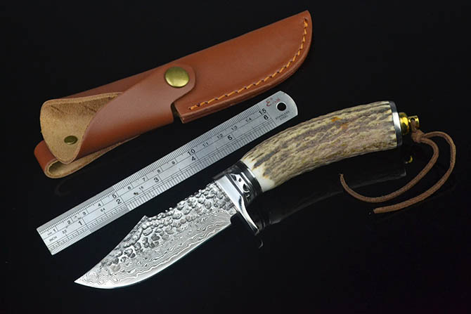 Damascus Steel Fixed Blade Knife NK-E150