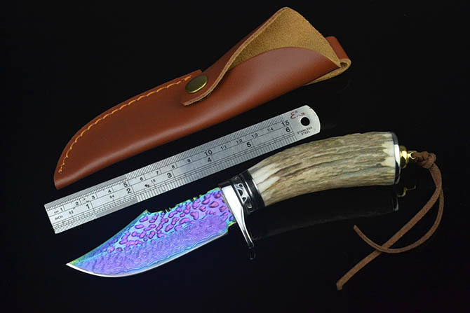 Damascus Steel Fixed Blade Knife NK-E151