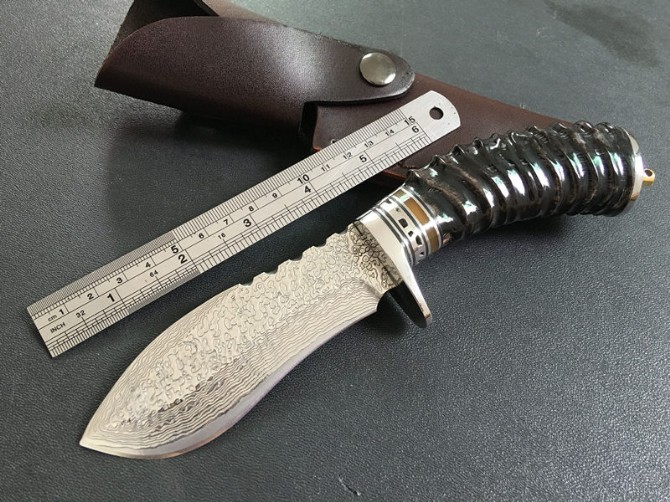 Damascus Steel Fixed Blade Knife NK-E254