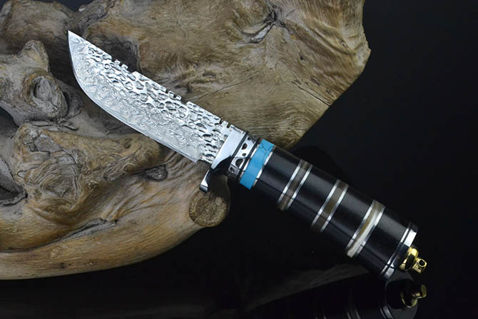 Damascus Steel Fixed Blade Knife NK-E288