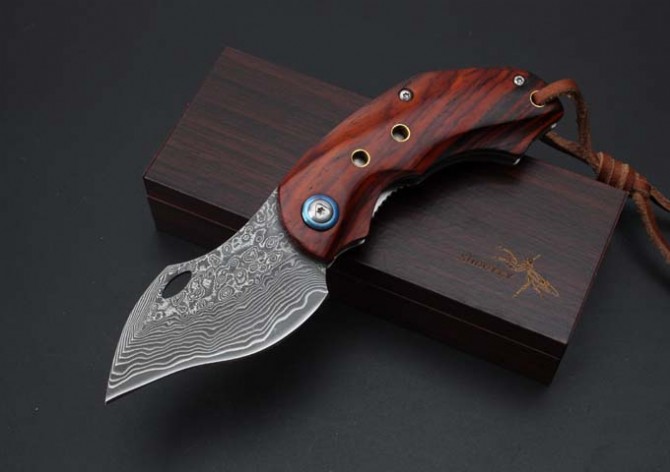 Damascus Steel Pocket Knife NK-E313