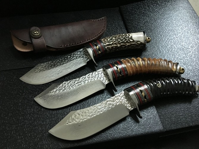 Damascus Steel Knife Fixed Knife NK-E501